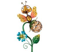 Regal Art & Gift Crystal Bug - Abeja solar con estaca acrílica, luces LED, decoración al aire libre