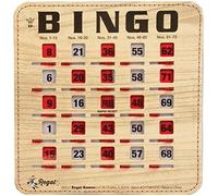 Regal Bingo Bulk Bingo Cards with Sliding Windows - Reusable Bingo Game Cards for Adults Large Group - 25 Pack, Woodgrain
