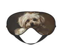 Regal Dog in Royal Attire - Máscara de dormir de doble cara, máscaras para dormir para mujeres y hombres, cubiertas opacas para dormir, viajes