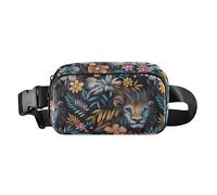 Regal Lions Exotic Flora - Riñonera para mujeres, hombres, adolescentes, multiusos, con correa ajustable para viajes, gimnasio, trabajo, regal leones, flora exótica, fresca, talla única, Regal Lions