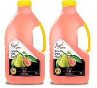 Regal Nectar de Guayaba Rosa Siprus, Jugo Tropical con 25% Pulpa Real, Formato Familiar, Asa Ergonomica - 2 L (Paquete de 2)