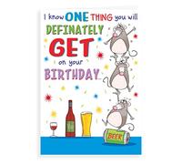 Regal Publishing Humour Funny Birthday Card Ratones bebiendo cerveza - 7 x 5 pulgadas