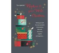 Regal Publishing Piccadilly Greetings - Tarjeta de Navidad clásica, regalo para pareja, sobrino y esposa, 30,5 x 20,3 cm