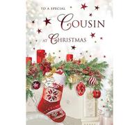 Regal Publishing Piccadilly Greetings - Tarjeta de Navidad tradicional para primos, 23 x 15 cm