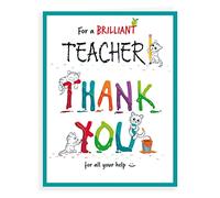 Regal Publishing Tarjeta de agradecimiento para profesor de agradecimiento, 8 x 6 pulgadas
