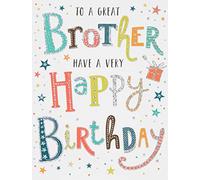 Regal Publishing - Tarjeta de cumpleaños (20,3 x 15,2 cm), diseño de hermano