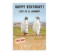 Regal Publishing Tarjeta de Cumpleaños Felicitacion Humour Funny Life is a journey - 7 x 5