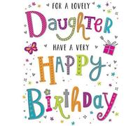 Regal Publishing - Tarjeta de cumpleaños para hija (20,3 x 15,2 cm), color blanco