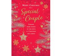 Regal Publishing Tarjeta de Navidad especial para parejas de árboles en rojo, 9 x 6 pulgadas