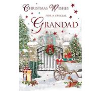 Regal Publishing Tarjeta de Navidad para una escena especial de puerta de abuelo - 9 x 6 pulgadas