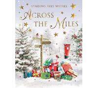Regal Publishing Tarjeta de Navidad tradicional Across The Miles Signpost - 20,3 x 15,2 cm