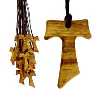 Regalami. Shop Tau en olivo, juego de 20 piezas, Cruz de San Francisco de Asís, fabricado en Umbría (20, marrón)