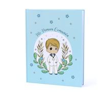 Regalantes.com Set de Primera Comunión con Maletín y Libro de Recuerdos para Niño y Niña - Modelo Azul y Rosa - Ideal para Guardar Fotografías y Dedicatorias (Azul niño, Sin maletín)