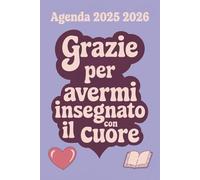 REGALI PER MAESTRE FINE ANNO: AGENDA MAESTRA 2025 2026 Verticale Con Orari 07:00 To 20:00