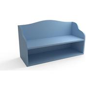 regalik Banco Zapatero con Asiento - Banco con Zapatero en Azul Claro para el recibidor o la habitación Infantil - con Cantos Redondeados - 80x30x50 cm - Fácil de Montar