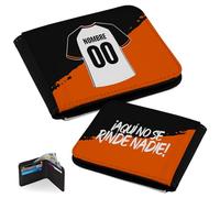 Regalisimos Cartera para Hombre Personalizada Fútbol, Diseño Doble Cara, Ranuras para Tarjetas | Regalos Personalizados Equipo de Fútbol (Camiseta Fútbol, Valencia)