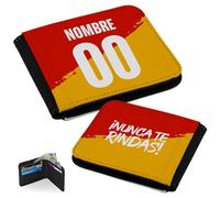 Regalisimos Cartera para Hombre Personalizada Fútbol, Diseño Doble Cara, Ranuras para Tarjetas | Regalos Personalizados Equipo de Fútbol (Dorsal, Sevilla)