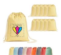 Regalix Shop - Mochilas Personalizadas con Cordones - Pack de 10 uds. 9 Colores - Añade Nombre o Logo. para Colegio, guardería, excursiones, Gimnasio, peñas y Regalos de Empresa. (10, Amarillo)