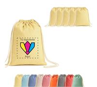Regalix Shop - Mochilas Personalizadas con cordones - Pack de 5 uds. 9 colores - Añade nombre o logo. Para colegio, guardería, excursiones, gimnasio, peñas y regalos de empresa. (5, Amarillo)