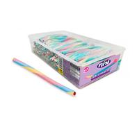 Regaliz Tubes Inside Out Rellenos con Crema - Estuche Profesional de 200 Unidades, Golosinas Blandas de Regaliz con Sabores Afrutados, Yogur y Nata para Fiestas y Eventos