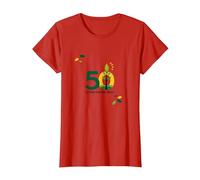 Regalo 50 AÒos: La Vida Empieza Ahora | CumpleaÒos Hombre Camiseta, Mujer, Rojo, XS