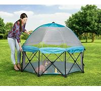 Regalo 8 Panel plegable y portátil patio de juegos con funda de transporte y toldo de cobertura completa, color verde azulado