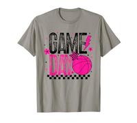 Regalo a Cuadros Rosas con Estampado Retro para la Temporada de Baloncesto para el día del Partido Camiseta