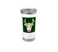 Regalo a juego para niños y niñas pijamas de Navidad Rudolph Reno Vaso térmico de acero inoxidable de doble pared