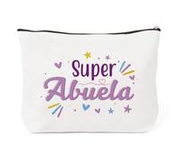Regalo Abuela Cumpleaños Bolsa Maquillaje Regalos para Abuelas Regalo para Abuela Regalos para Abuelos Neceser Pequeño de Cosméticos Estuche Maquillaje Navidad Aniversario Super Abuela Dia de la Madre