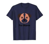 Regalo Adorable para Amantes de Las Mascotas con Estampado de Perros de Piel Camiseta, Hombre, Azul Marino, 3XL