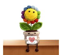 Regalo Amiga - Girasol de Ganchillo de Apoyo Emocional, Lindo Adorno Girasoles Coloridos - Regalos Originales para Mujer, Regalo Amigas Especiales