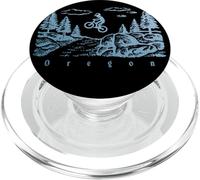 Regalo artístico de Recuerdo de Oregon Mountain Biking Vintage MTB PopSockets PopGrip para MagSafe
