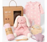 Regalo Bebe Recien Nacido Niña con Mameluco Bebe, Muñeco de Apego Conejito