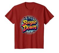 Regalo Bronx Boogie Down Retro para Amantes de la música Urbana Camiseta, Niños, Arándano, 6 años