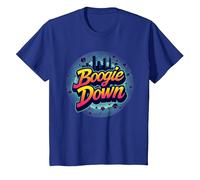 Regalo Bronx Boogie Down Retro para Amantes de la música Urbana Camiseta, Niños, Azul Real, 6 años