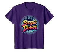 Regalo Bronx Boogie Down Retro para Amantes de la música Urbana Camiseta, Niños, Morado, 6 años