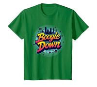 Regalo Bronx Boogie Down Retro para Amantes de la música Urbana Camiseta, Niños, Verde Kelly, 6 años