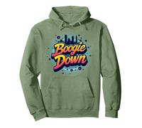 Regalo Bronx Boogie Down Retro para Amantes de la música Urbana Sudadera con Capucha, Unisex para Adultos, Verde Salvia, S