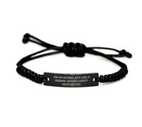 Regalo caliente del autor, soy un autor como un autor normal, excepto mucho más caliente y ajustable pulsera de cuerda negra para cumpleaños, regalos de amigos a autor, regalos de autores únicos,