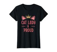 Regalo Cat Lady and Proud para Mujeres y Amantes de los Gatitos Camiseta