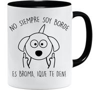 Regalo compañero trabajo | Taza de café con mensaje No siempre soy borde | Regalos Originales para Hombre y Mujer | Regalos Divertidos
