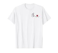 Regalo con Monograma de corazón Inicial S Camiseta