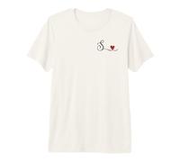 Regalo con Monograma de corazón Inicial S Camiseta Premium