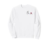 Regalo con Monograma de corazón Inicial S Sudadera