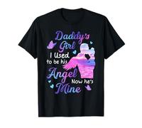 Regalo conmemorativo de Daddy'S Girl I Used to Be His Angel para papá Camiseta