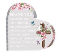Regalo cristiano de acrílico, regalos religiosos de acrílico | Decoración acrílica cristiana en forma de corazón - Pisapapeles de recuerdo de la fe, versículos de la Biblia y regalos espirituales para