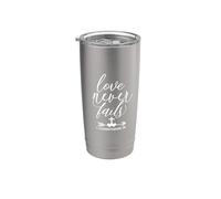 Regalo cristiano de San Valentín-Love Never Fails versículo de la Vaso térmico de acero inoxidable de doble pared