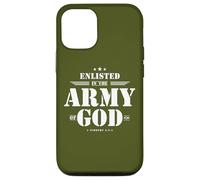 Regalo cristiano para soldado versículo de la Biblia Escrituras Ejército de Dios Carcasa para iPhone 12/12 Pro