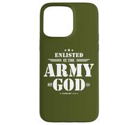 Regalo cristiano para soldado versículo de la Biblia Escrituras Ejército de Dios Carcasa para iPhone 15 Pro Max