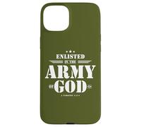 Regalo cristiano para soldado versículo de la Biblia Escrituras Ejército de Dios Carcasa para iPhone 15 Plus